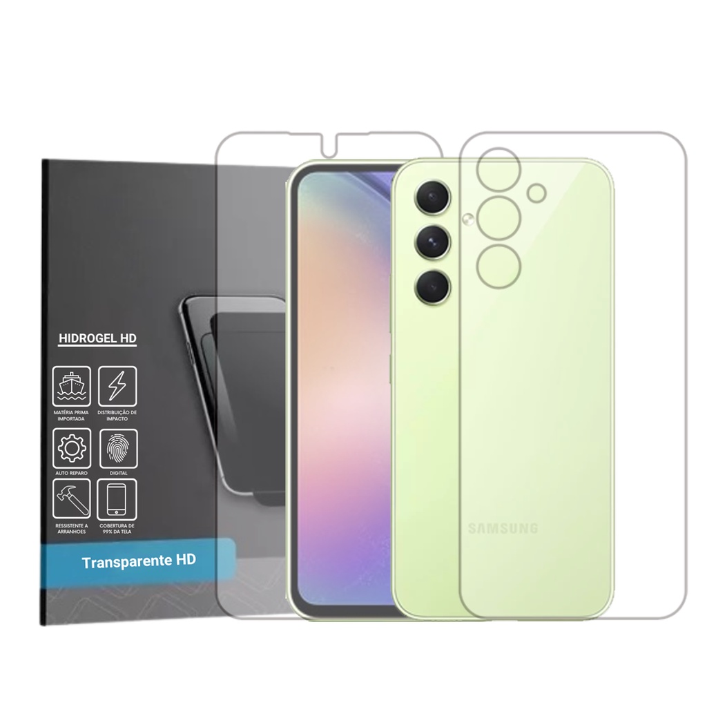 Película Hidrogel HD Frente e Verso Para Samsung Galaxy A54