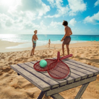 Frescobol Jogo Praia Kit Raquete Tênis Bola e Raquetes Bolas Borracha  Bolinha Madeira N3 Beach Brinquedo Aloha