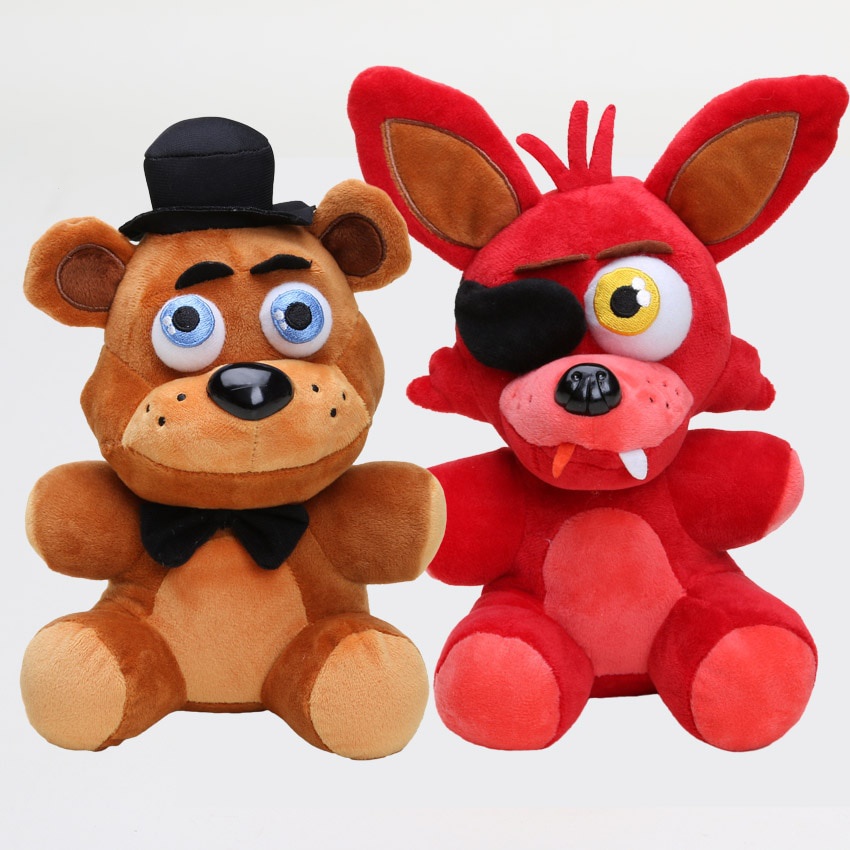 25 cm Fnaf Boneca De Pelúcia Urso Freddy Foxy Chica Bonnie Stuffed Plush  Toys Kid Crianças Bonecas Crianças Brinquedo