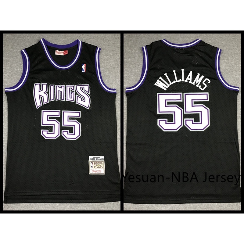 Camiseta Jason Williams 55 Sacramento Kings 1998-99 nba black blusa de basquete Jersey