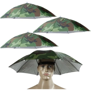 KIT 3 Guarda Sol Chuva De Cabeça dobrável homens ar livre mulheres Com Proteção UV chapéu Para Pesca