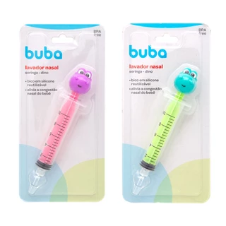 Lavador Nasal Seringa Com Ponta Em Silicone Dino Bebê Buba