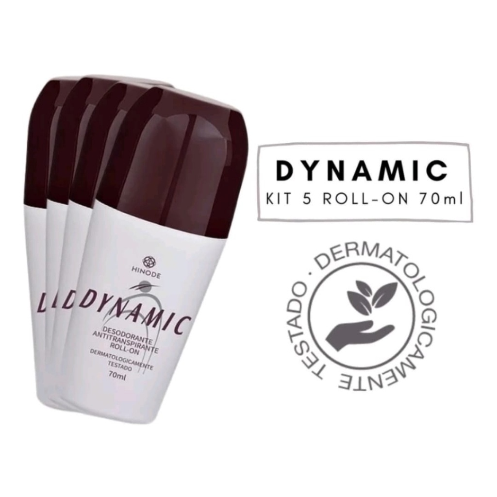 Kit 5 Desodorante Roll-On Antitranspirante Dynamic 70ml | Shopee Brasil
