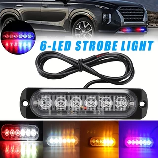 Novas 6 Luzes Estroboscópicas LED De Emergência Vermelhas Azuis De Advertência Piscando Na Barra De Iluminação De Perigo De Carro Para Carros De Caminhão
