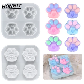 Brilhante Amor Molde De Silicone Gato Pata Epóxi Resina Keychain DIY Jóias Para O Presente Do Valentim Ofício