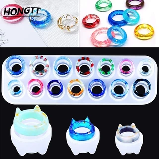 Moldes De Silicone Para Resina Epóxi Forma Anéis De Fundição De Cristal Pingente Chaveiros Decoração DIY Craft Supply Fazer Jóias Ferramenta