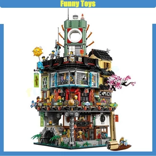 Compatível Com LEGO Ninja Series 71741 70620 70657 City Garden Pier 3 Building Modelo De Construção De Blocos Montados Brinquedos Educativos Infantis