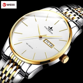 Relógio Suíço Genuíno Autêntico Automático Suíço Ultra-Thin Dual Calendário Moda Moda Moda Masculina à prova d'água
