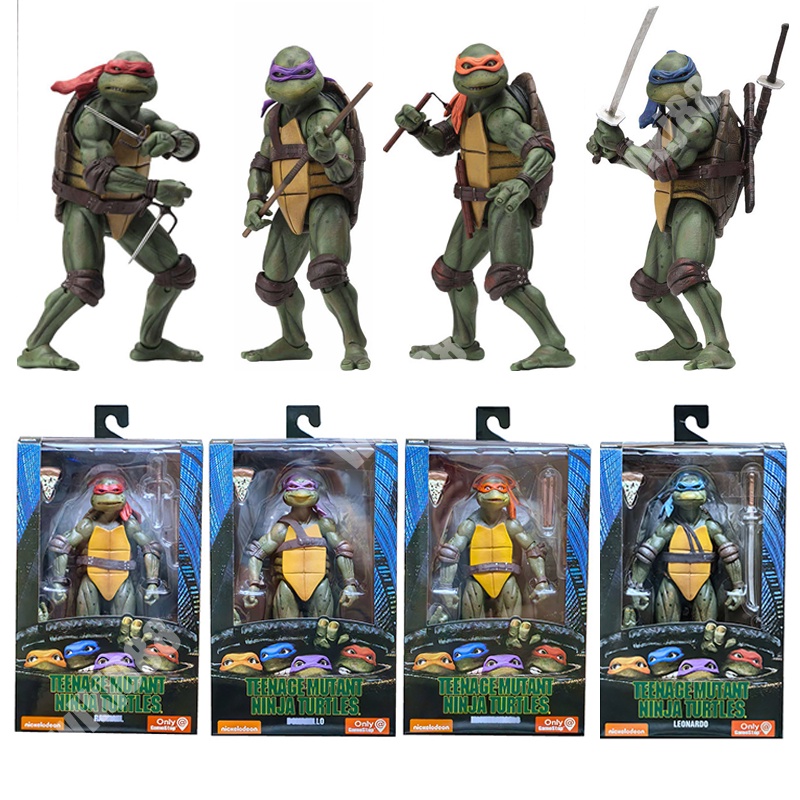 NECA Teenage Mutant Ninja Tartarugas Ação Figura TMNT 1990 Versão Do Filme Edição Limitada Boneca Modelo De 7 Polegadas