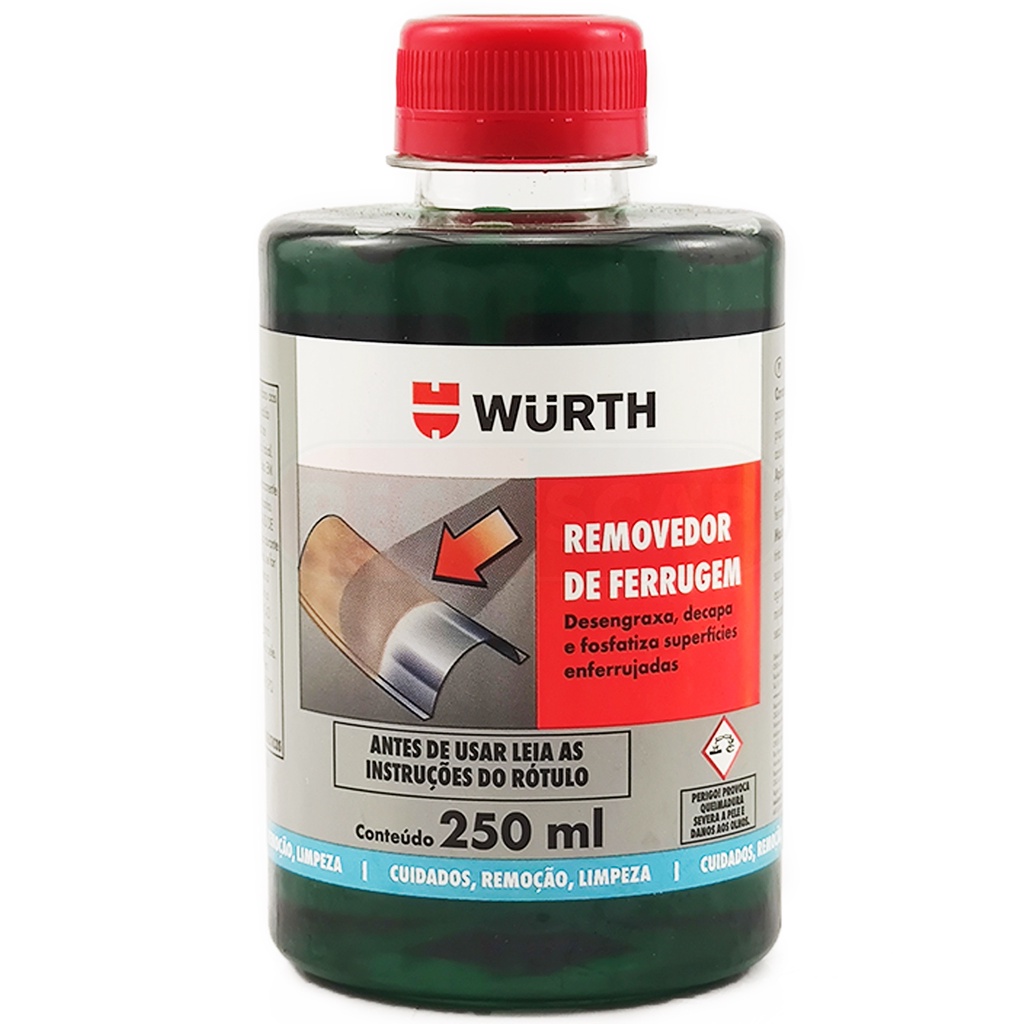 Removedor De Ferrugens Limpa Chassi Líquida 250ml Anti Ferrugem - Wurth ...