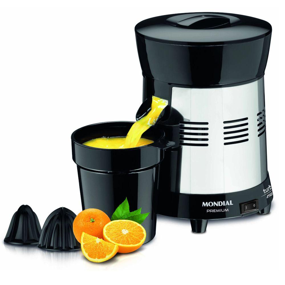 Extrator de Frutas Mondial Premium Turbo Preto Bivolt E-10