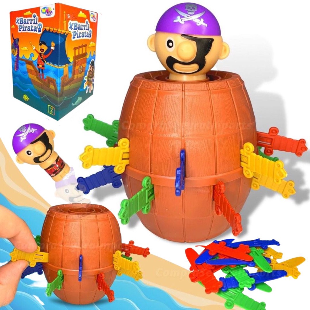 Jogo Mini Barril do Pirata Pula Pirata Game - Brinquedo Educativo e Muita  Diversão - Crianças e Família