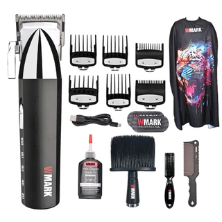 Maquina de Cortar Cabelo Wmark NG 2039 Display de Bateria Preto