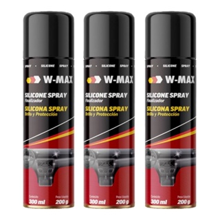 Kit 3 Silicones Lubrificantes Spray 300ml 893221311 W-max
