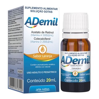 Ademil Acetato de Retinal e Colecalciferol Vit A+D 20ml | Shopee Brasil