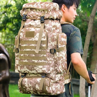 Mochila Assault Militar Tática Impermeável Reforçada Trilha Camping 70 Litros PUBG Free Fire
