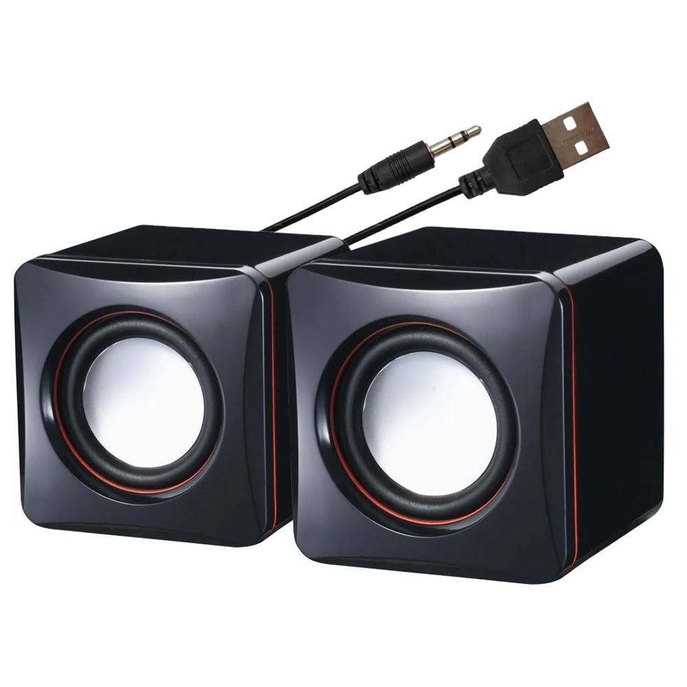 Caixa de Som P/ Computador Notebook Brazilpc Bpc-d02l Usb Preta