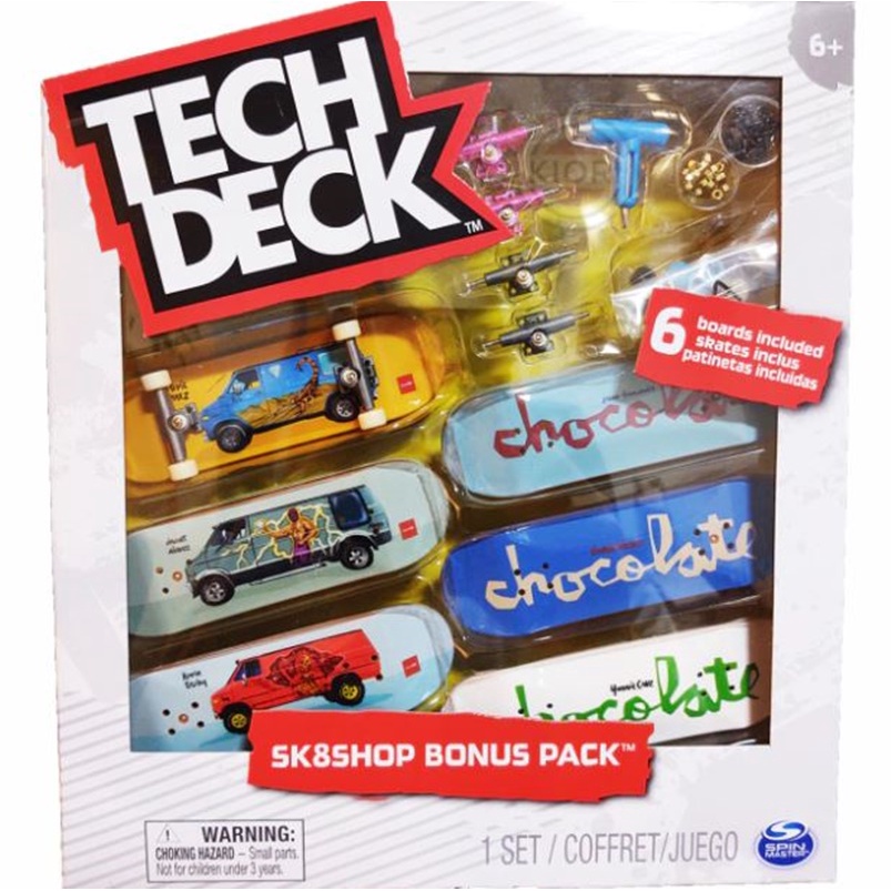 Tech Deck Skate de Dedo SK8 SHOP Chocolate Monta Desmonta