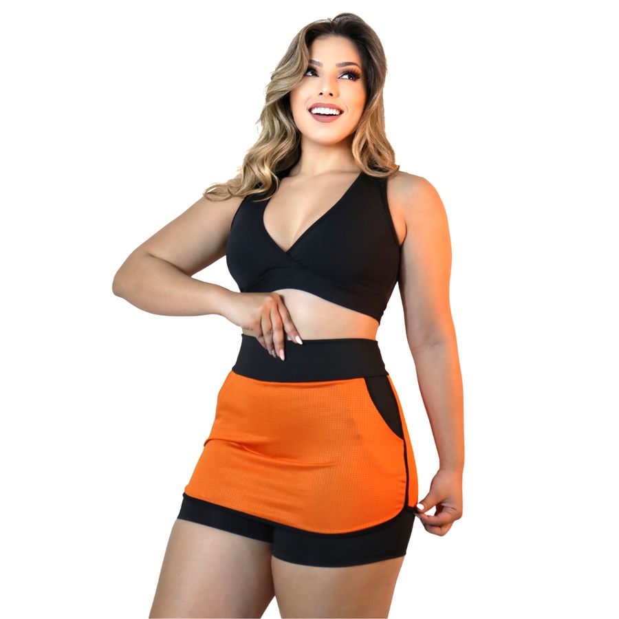 Short Saia Fitness Feminino Roupa de Academia Ginástica