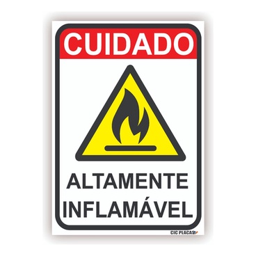 Placa Cuidado Altamente Inflamavel 35x25 | Shopee Brasil