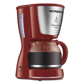 Cafeteira Elétrica, 32 Xícaras, Mondial Dolce Arome, 220V, 800W, C-32-32X-R - VERMELHO/INOX