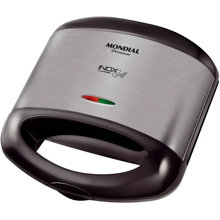 Chapa Sanduicheira Inox Grill Premium Preto 800W S 07 Mondial 127V