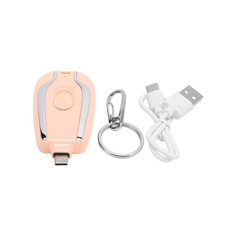 Mini Carregador Portátil Chaveiro Power Bank Rosa 1500mp X-Cell