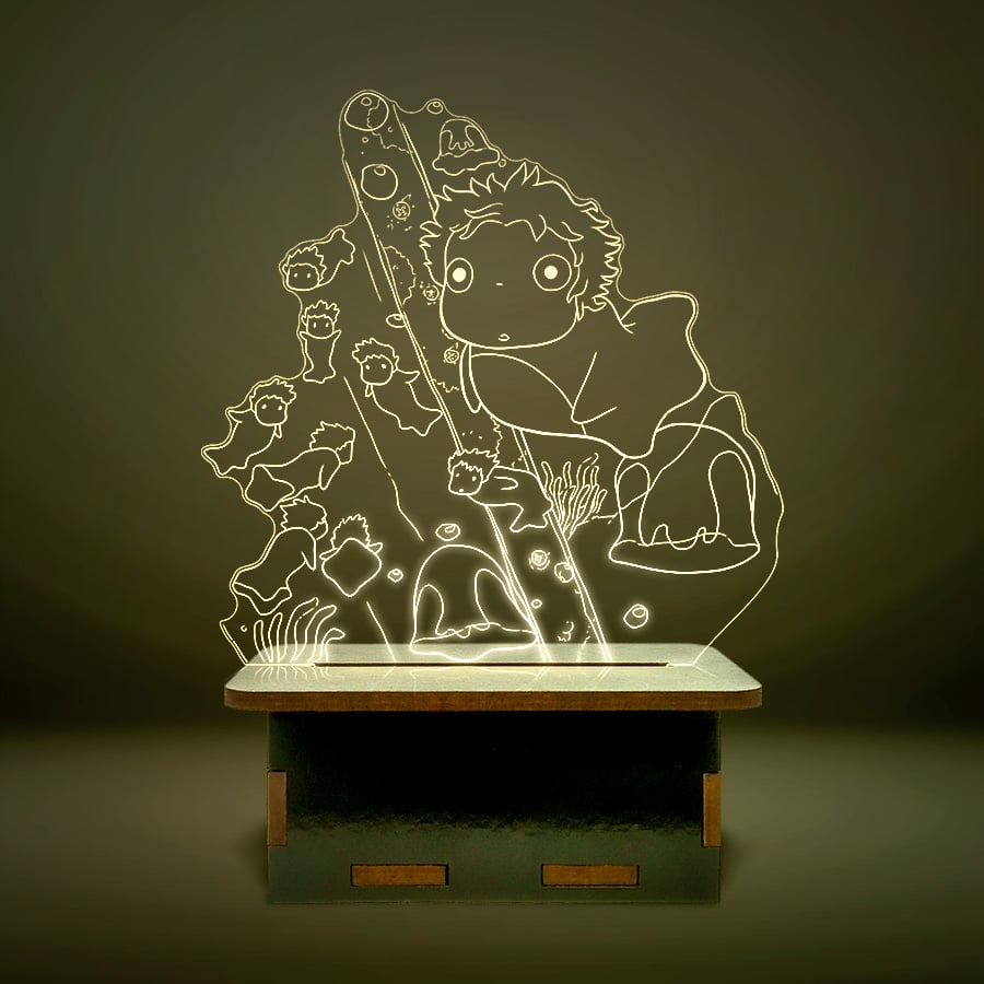 Mini Luminária Studio Ghibli - Ponyo Amizade Que Veio do Mar