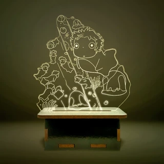 Mini Luminária Studio Ghibli - Ponyo Amizade Que Veio do Mar