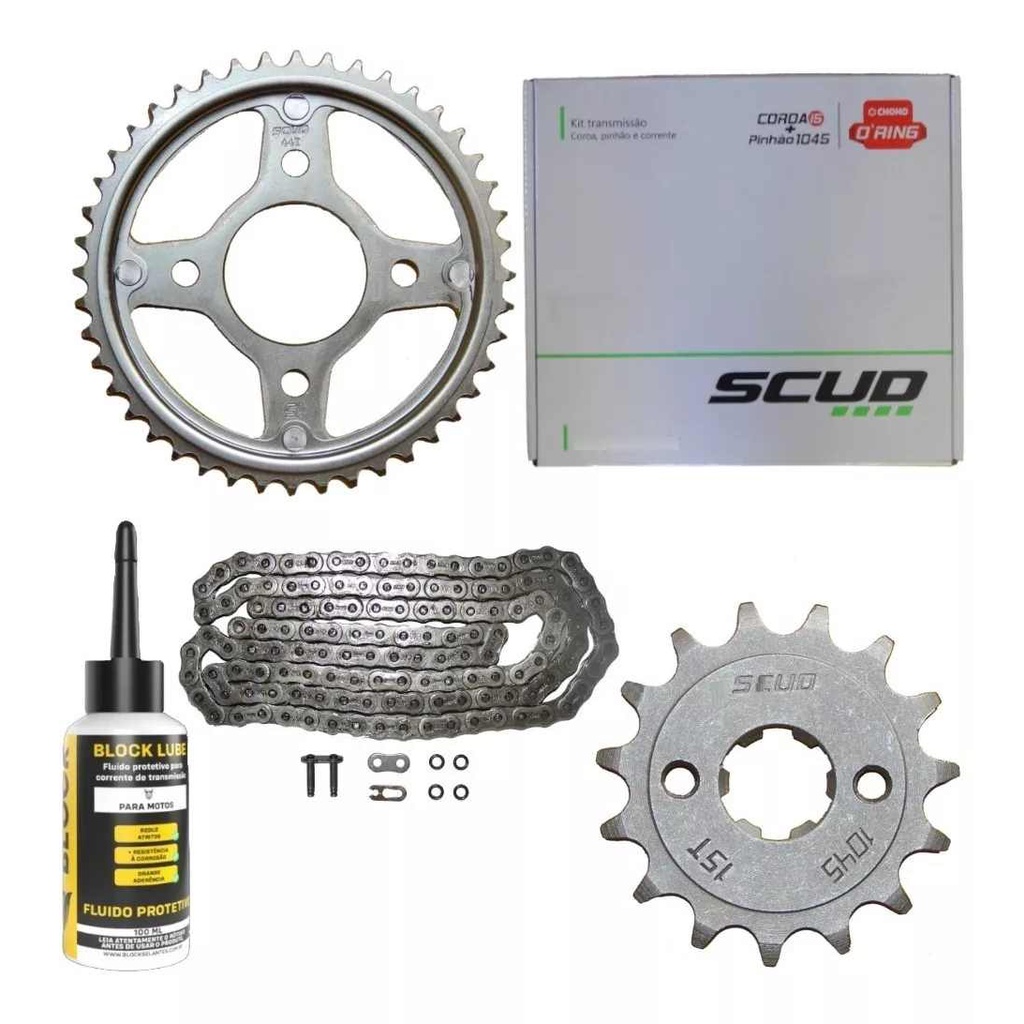 Kit Transmissão Scud Relação Cg160 Titan C/Retentor e Fluído | Shopee ...