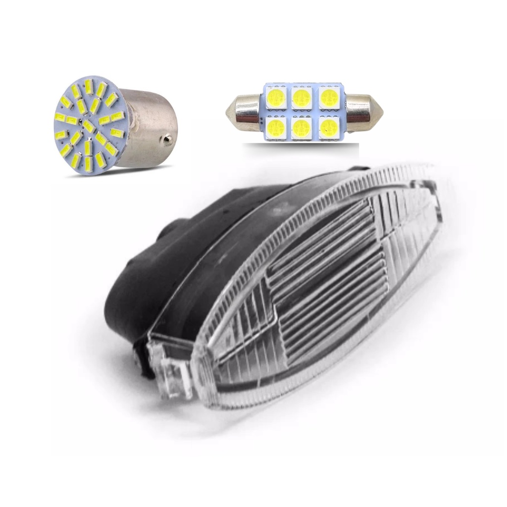 Lanterna Placa + Lampada Led Placa e Teto Corsa 1995 1996 1997 1998 1999 2000 a 2012