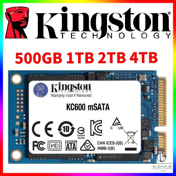 Kingston KC600 MSATA SSD Interno 2TB 512GB 1T (SKC600MS)