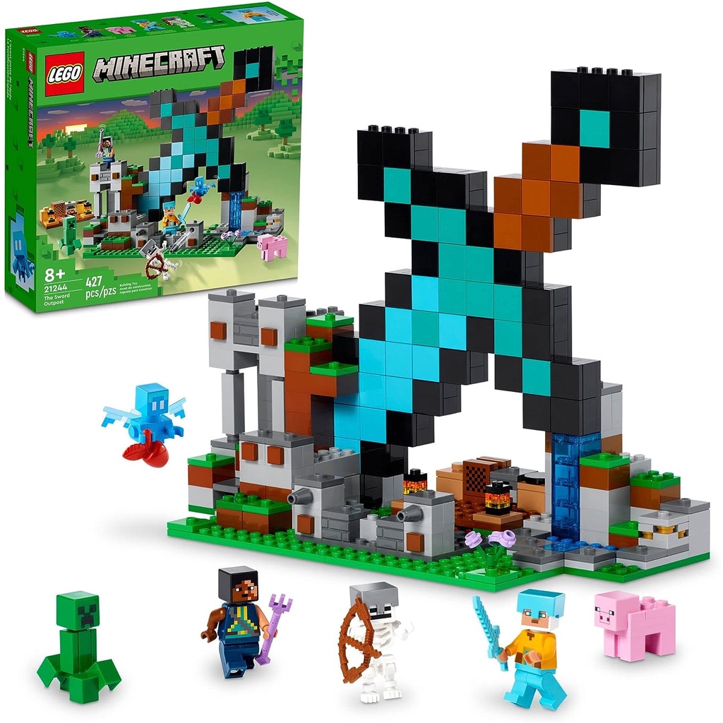 LEGO Minecraft 21244 O Posto Avançado da Espada | Shopee Brasil