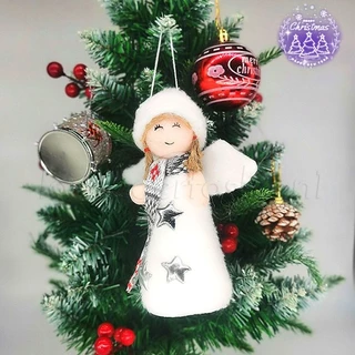 [HOT] Boneca Criativa De Asa De Anjo De Pelúcia De 16 * 6 Cm/Presente Infantil Feliz Navidad/Presentes De Pingentes Pendurados Em Árvore De Natal/Pendurado Menina/Decoração De Cristal /