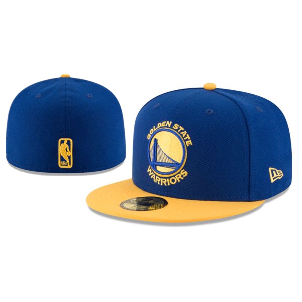 New Era x BC 59FIFTY Golden State Warriors Jersey Logo Dark Royal Blue Red White Fitted Hat