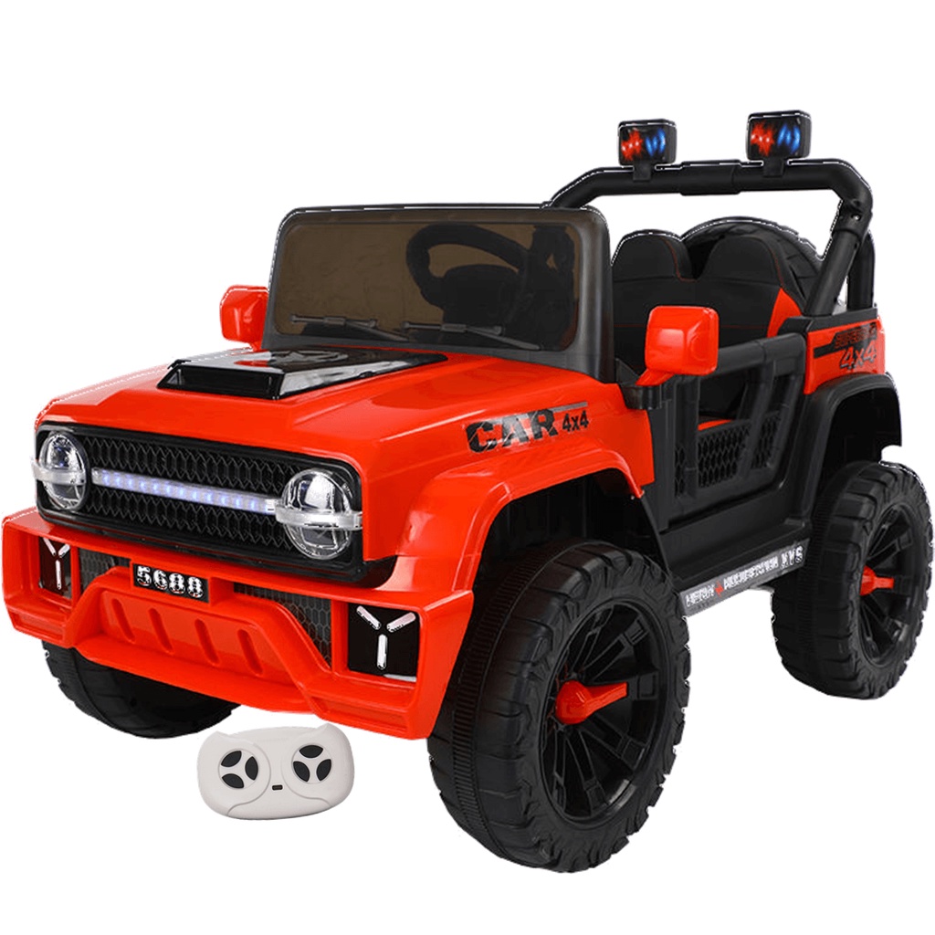 Carro Elétrico Infantil Jipe Vermelho 12V com 2 Lugares e Controle Remoto -  brink+