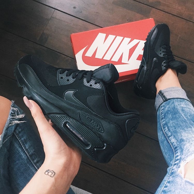 Tênis Air Max 90 Feminino Masculino para Corrida Caminhada Academia Casual Dia a dia Fit Preto e várias cores Promoção