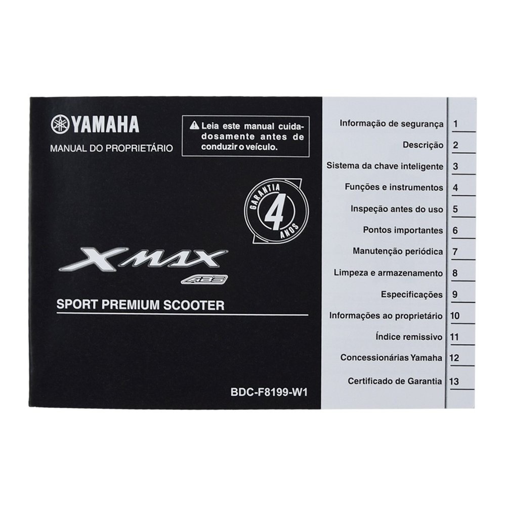 Manual do Proprietário Xmax 250 2021 Original Yamaha | Shopee Brasil