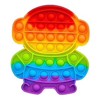 Brinquedo Sensorial Silicone Pop it Bolha Colorido Anti Stress - Push Pop  Fidget (Inquietação) Stim Toy (Estimulo) 
