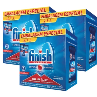 Kit com 3 Finish Box com 2 PowerBall e Secante 250ml Cada