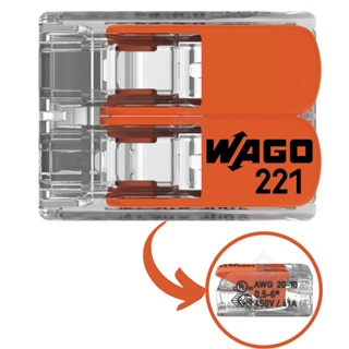 1 Kit Com 10 Unidades Conectores Para Chuveiro 221-612 Wago