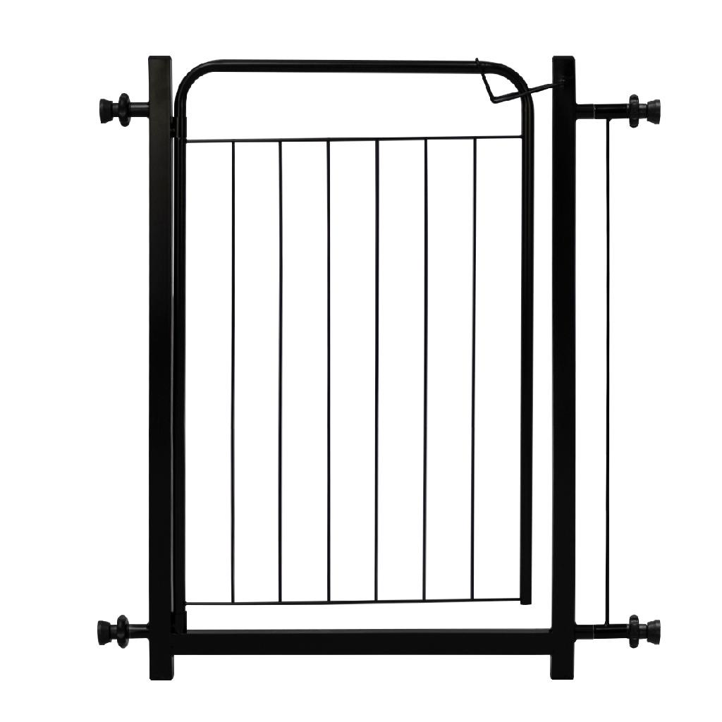 Portão Pet 68x70cm Proteção Bebê Criança Cão + Extensor 05cm Small Preto