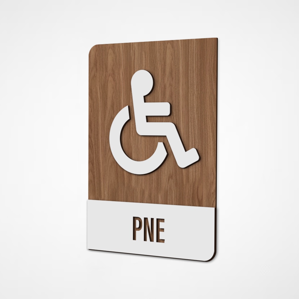 Placa Sinalização Indicativa Banheiro PNE Vertical | Shopee Brasil