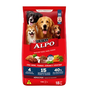 Ração Seca Alpo Cães Receitas Caseiras Carne Vegetais 18kg