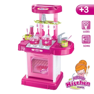 Cozinha Infantil Princess Completa Pia Forno e Fogão Com Acessórios Coloridos Efeitos de Luz e Som, Rosa Replay Kids em Oferta na Shopee