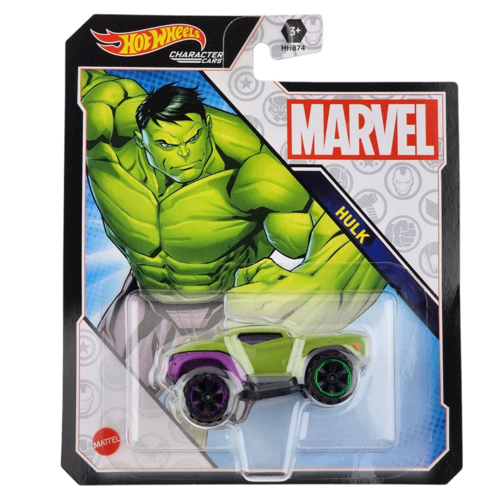 Carrinho Hot Wheels Hulk Character Cars Marvel 1/64 HHC02 | Shopee Brasil