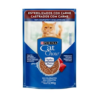 Ração Úmida Nestlé Purina Cat Chow Castrados Carne ao Molho Sachê 85g