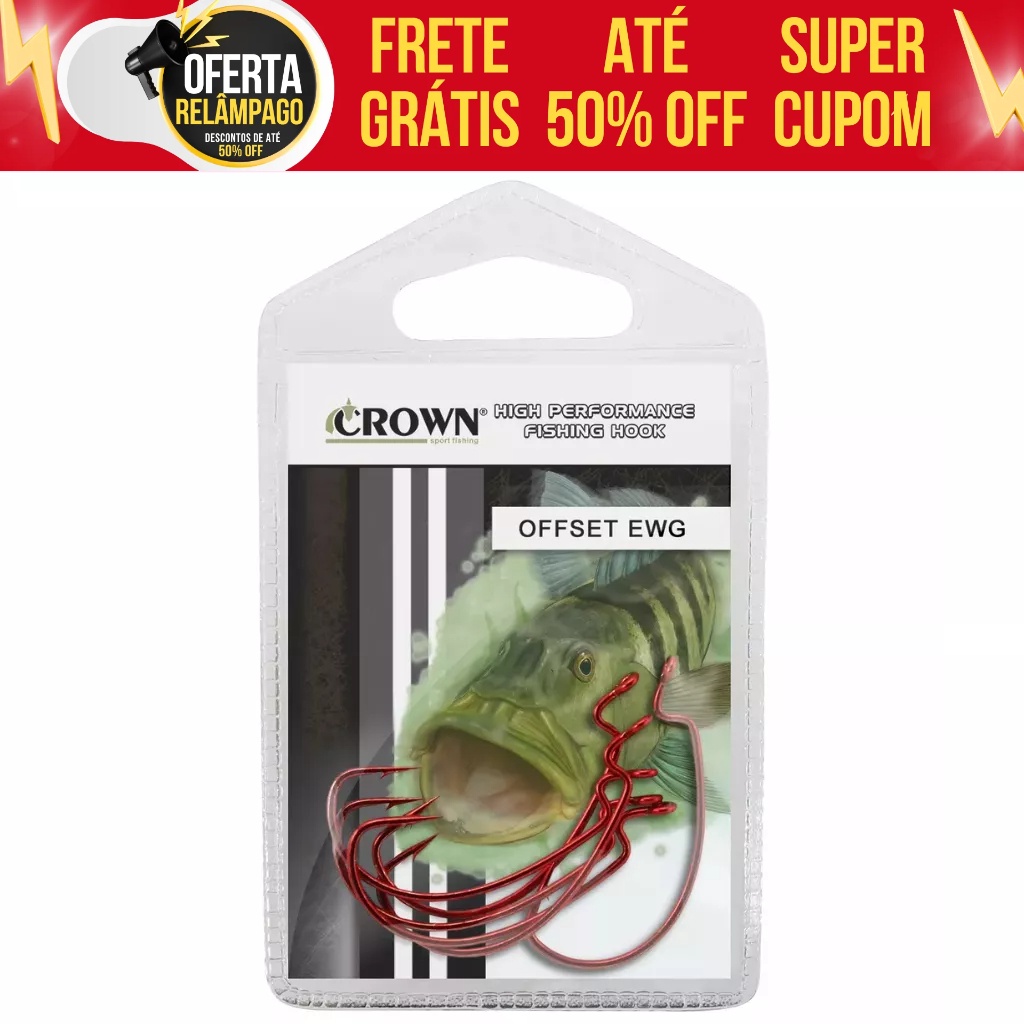 Anzol De Pesca Crown Wide GAP Black Todos Tamanhos