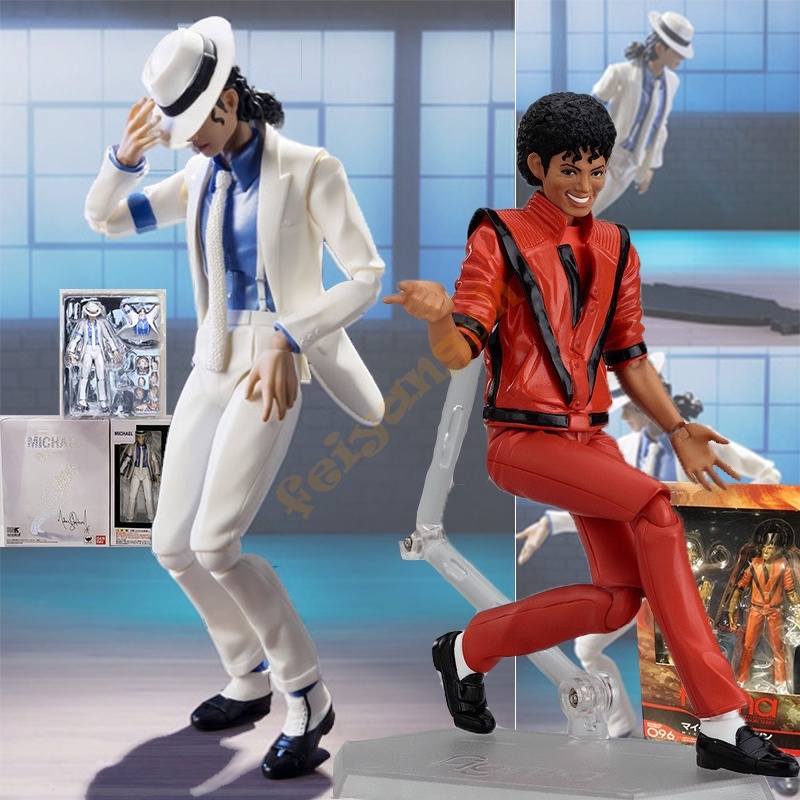 Novo Figma 096 MJ Thriller Michael Jackson Figura De Ação SHF White ...