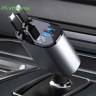 (Em Estoque) Carregador Retráctil De Carregamento Rápido Telefônico Multifuncional Para De Carro Veículo Automóvel